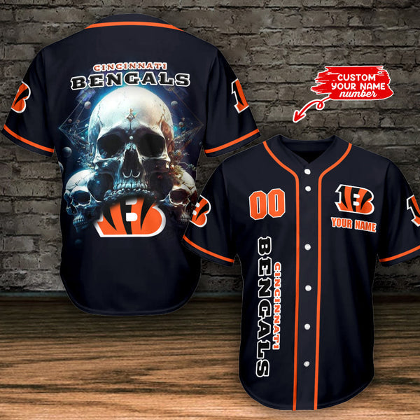 Cincinnati Bengals Personalized Baseball Jersey 021