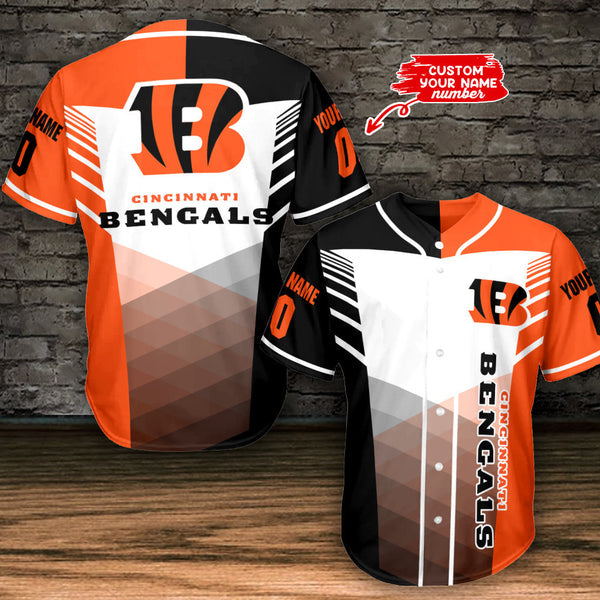 Cincinnati Bengals Personalized Baseball Jersey 022