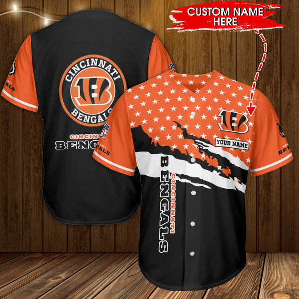 Cincinnati Bengals Personalized Baseball Jersey 031