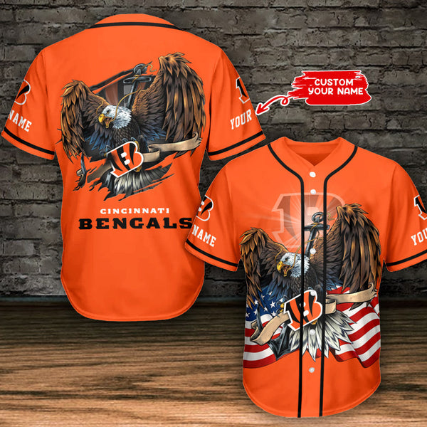 Cincinnati Bengals Personalized Baseball Jersey 029