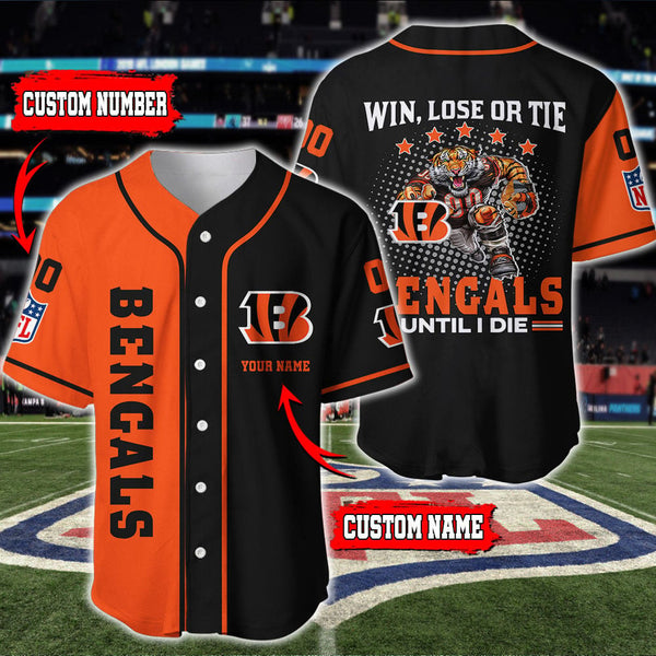 Cincinnati Bengals Personalized Baseball Jersey 027