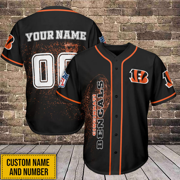 Cincinnati Bengals Personalized Baseball Jersey 025