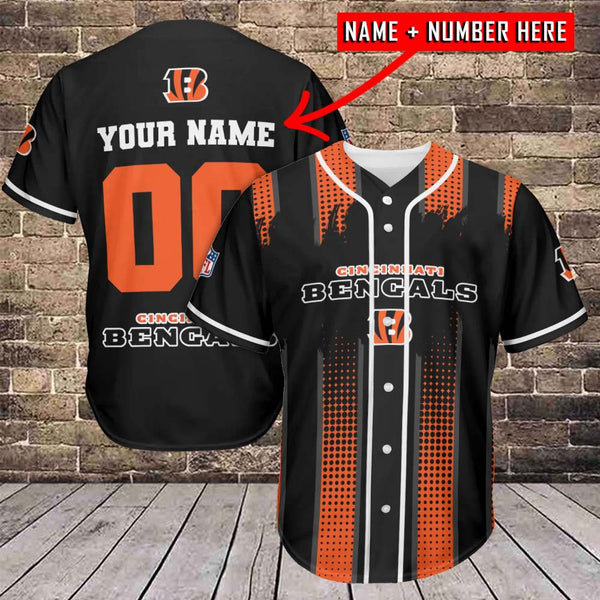 Cincinnati Bengals Personalized Baseball Jersey 033