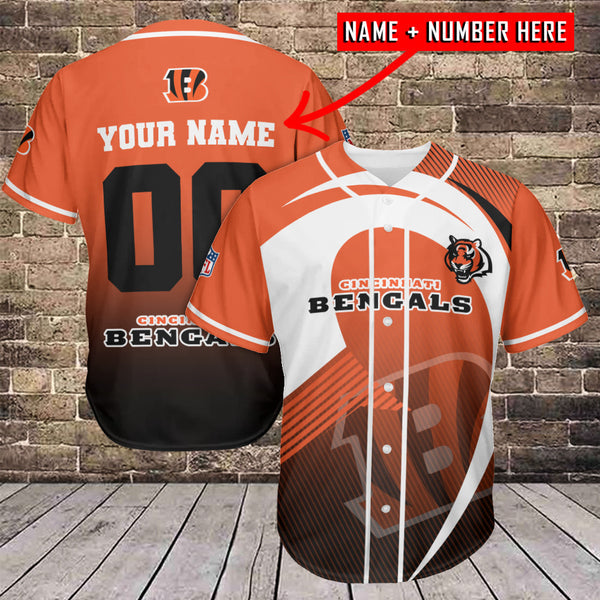 Cincinnati Bengals Personalized Baseball Jersey 032