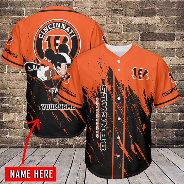 Cincinnati Bengals Personalized Baseball Jersey 026