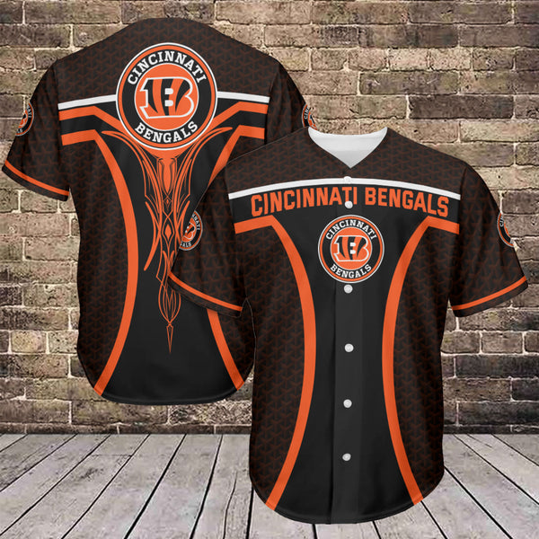 Cincinnati Bengals Personalized Baseball Jersey 028