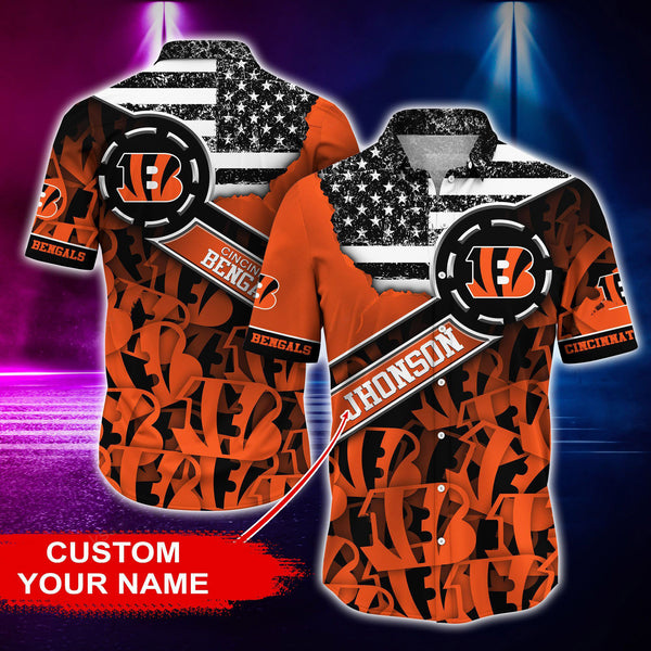 Cincinnati Bengals 2 (63) Personalized Hawaiian Button down shirt