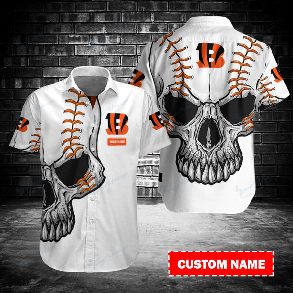 Cincinnati Bengals 2 (66) Personalized Hawaiian Button down shirt