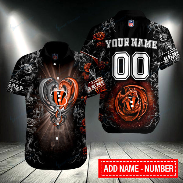 Cincinnati Bengals 2 (68) Personalized Hawaiian Button down shirt