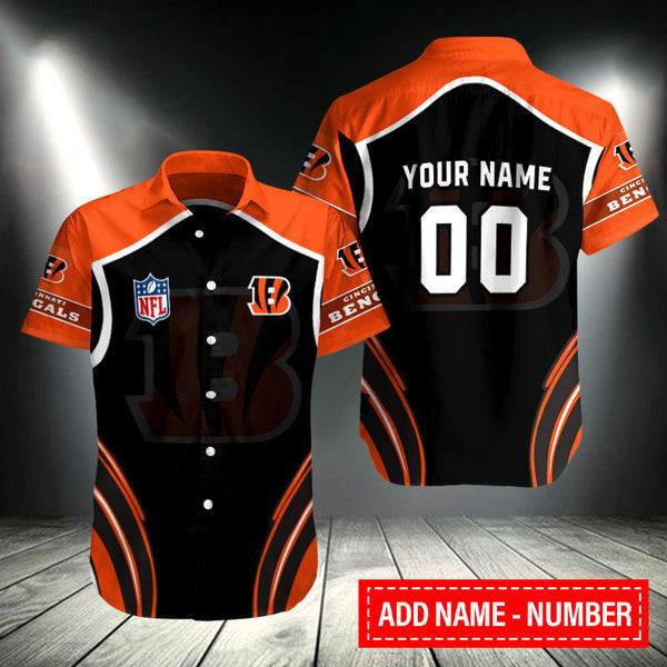 Cincinnati Bengals 2 (70) Personalized Hawaiian Button down shirt