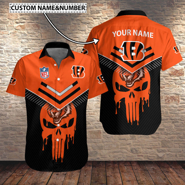 Cincinnati Bengals 2 (73) Personalized Hawaiian Button down shirt