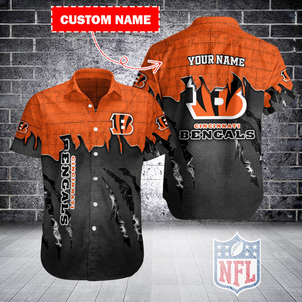 Cincinnati Bengals 2 (75) Personalized Hawaiian Button down shirt