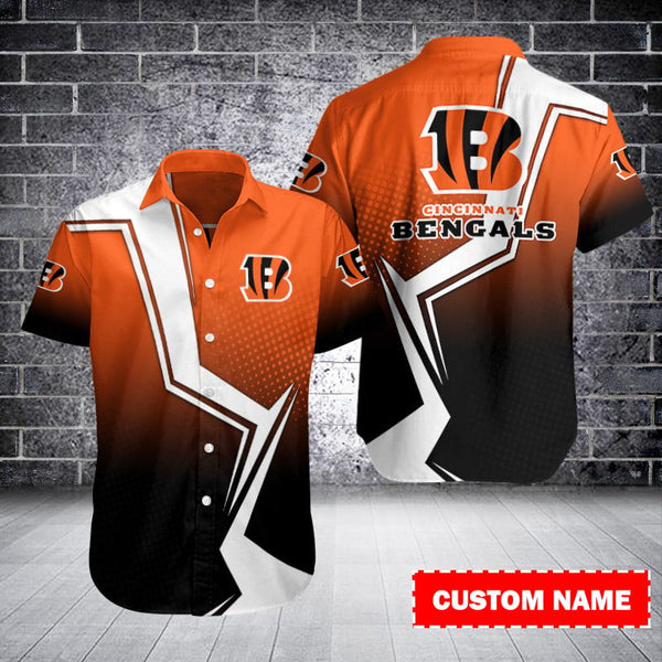 Cincinnati Bengals 2 (76) Personalized Hawaiian Button down shirt