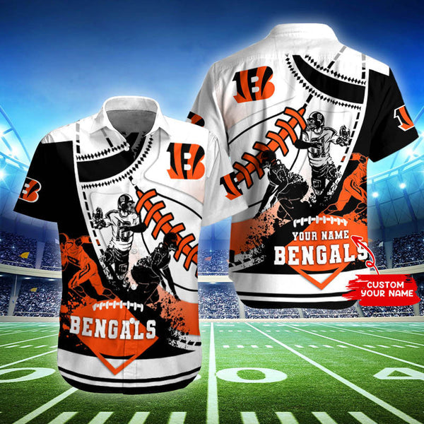 Cincinnati Bengals 2 (77) Personalized Hawaiian Button down shirt
