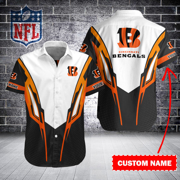 Cincinnati Bengals 2 (80) Personalized Hawaiian Button down shirt