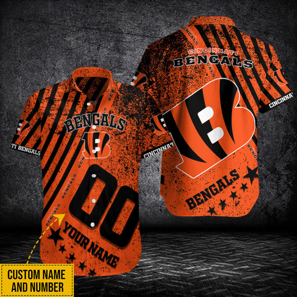 Cincinnati Bengals 2(81) Personalized Hawaiian Button down shirt