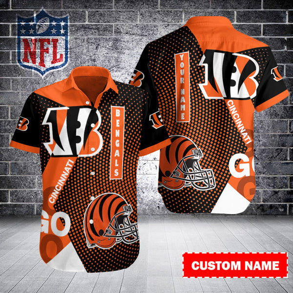 Cincinnati Bengals 2 (86) Personalized Hawaiian Button down shirt