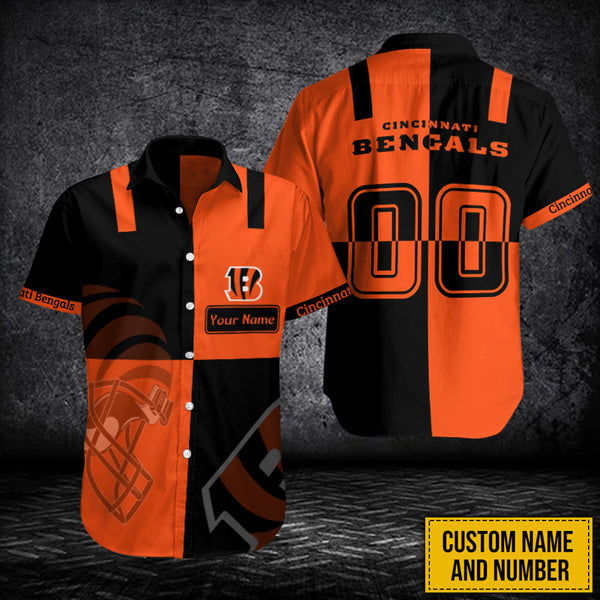 Cincinnati Bengals 2 (87) Personalized Hawaiian Button down shirt