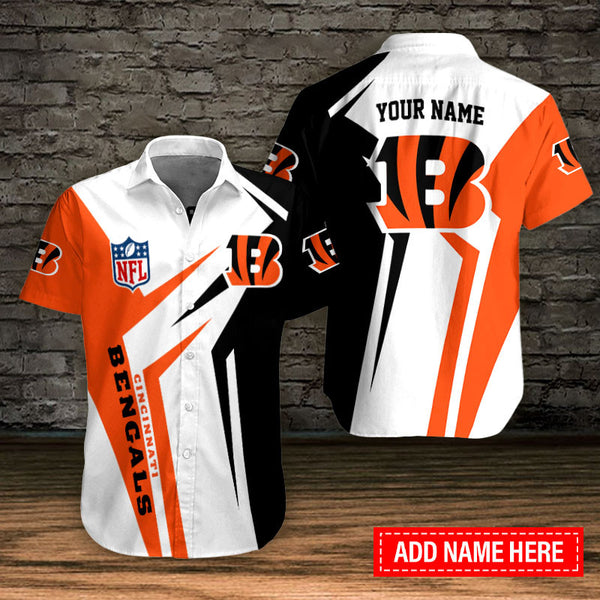 Cincinnati Bengals 2 (88) Personalized Hawaiian Button down shirt