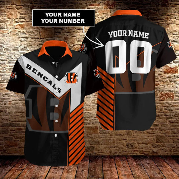 Cincinnati Bengals 2 (90) Personalized Hawaiian Button down shirt