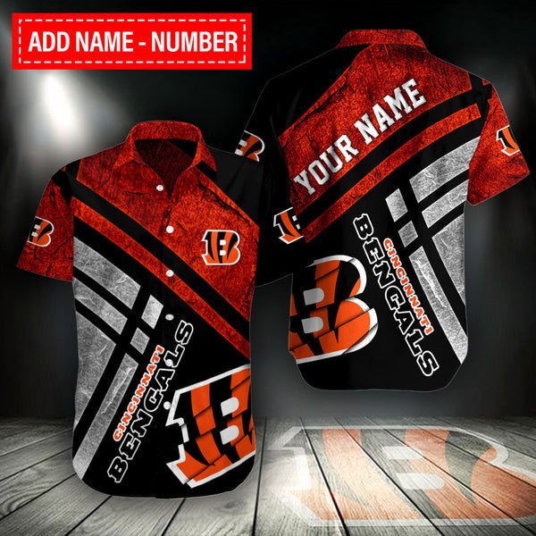 Cincinnati Bengals 2 (91) Personalized Hawaiian Button down shirt