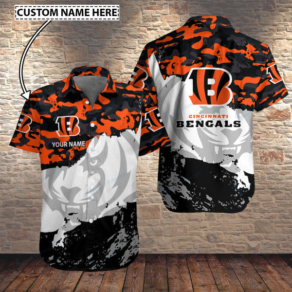 Cincinnati Bengals 2 (92) Personalized Hawaiian Button down shirt
