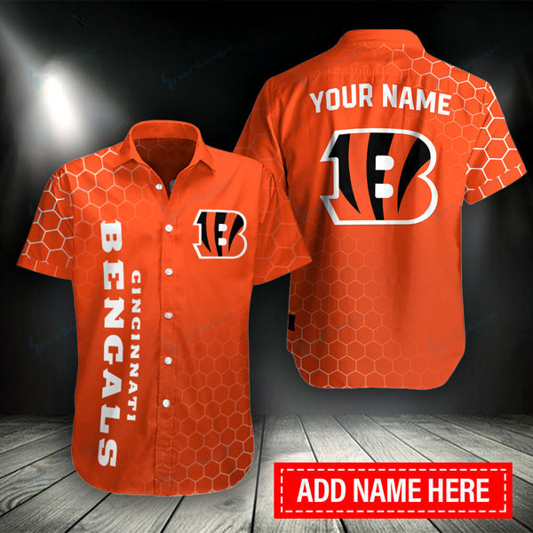 Cincinnati Bengals 2 (93) Personalized Hawaiian Button down shirt