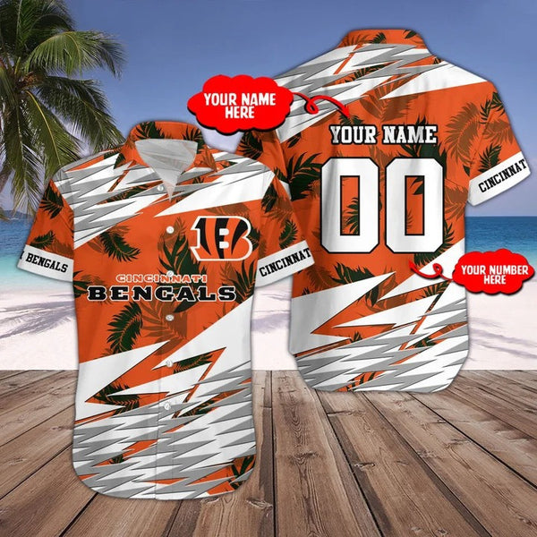 Cincinnati Bengals 2 (95) Personalized Hawaiian Button down shirt