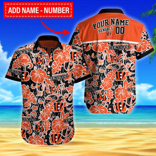 Cincinnati Bengals 2 (94) Personalized Hawaiian Button down shirt