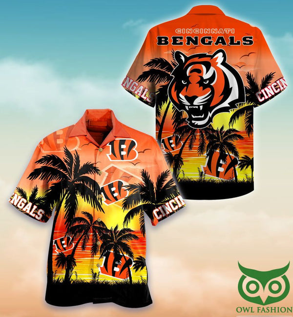 Cincinnati Bengals 2 (100) Personalized Hawaiian Button down shirt