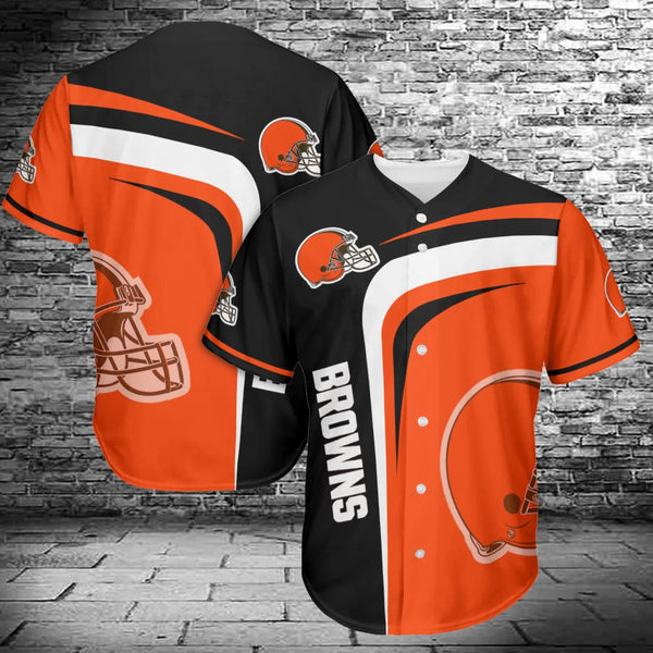 Cleveland Browns Personalized Baseball Jersey 006