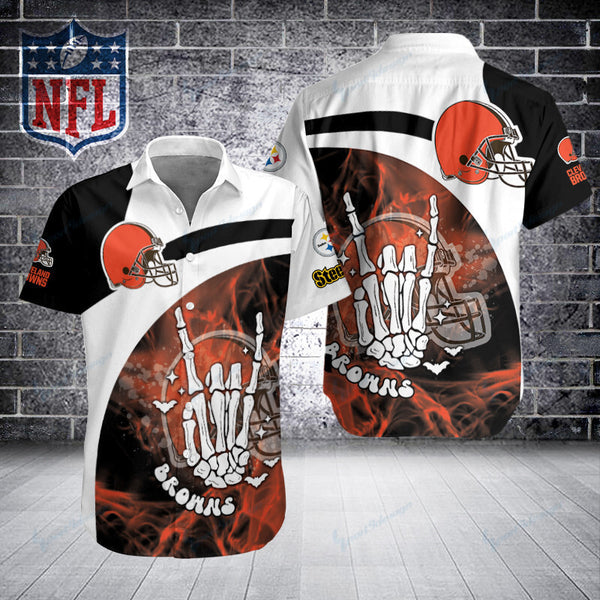 Cleveland Browns 2 (6) Personalized Hawaiian Button down shirt