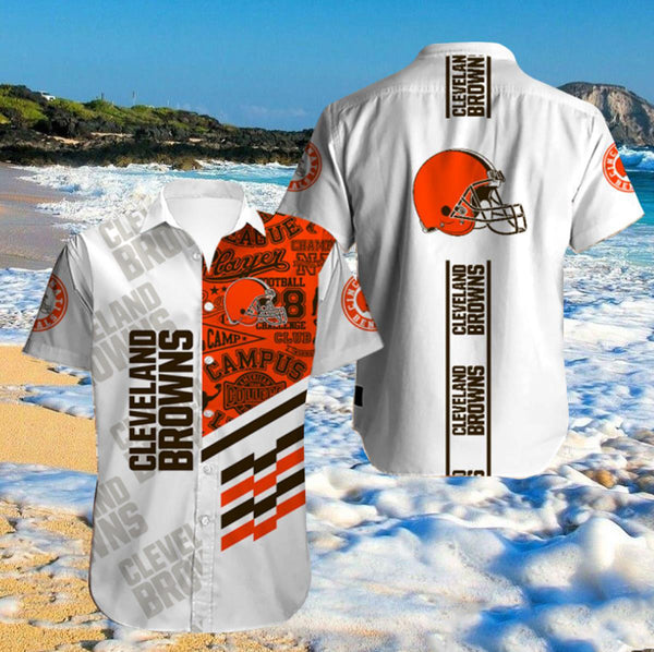 Cleveland Browns 2 (7) Personalized Hawaiian Button down shirt