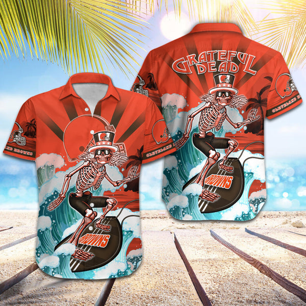 Cleveland Browns 2 (9) Personalized Hawaiian Button down shirt