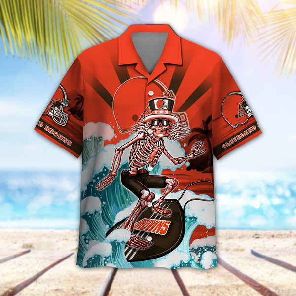 Cleveland Browns 2 (9) Personalized Hawaiian Button down shirt