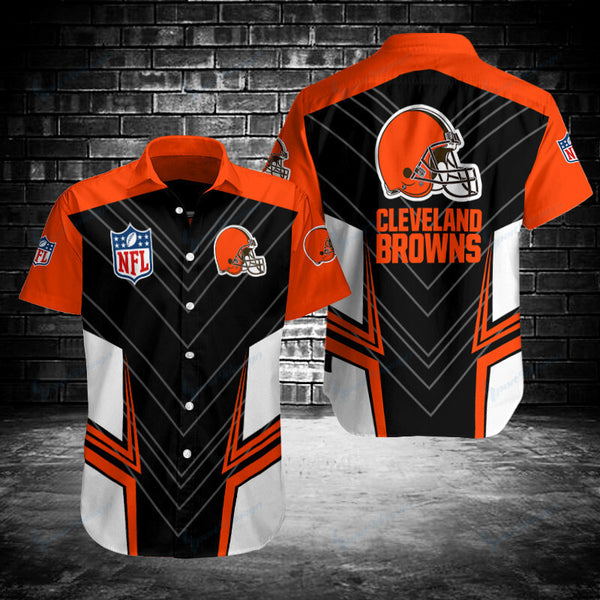 Cleveland Browns 2 (11) Personalized Hawaiian Button down shirt