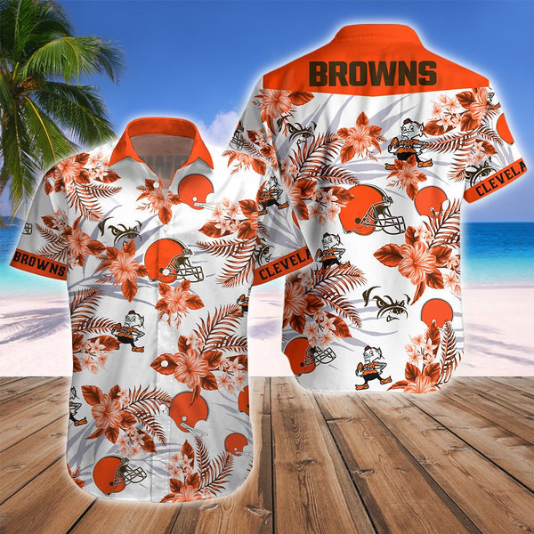 Cleveland Browns 2 (13) Personalized Hawaiian Button down shirt