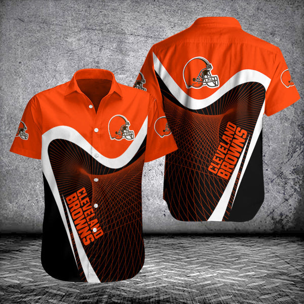 Cleveland Browns 2 (12) Personalized Hawaiian Button down shirt