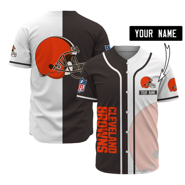 Cleveland Browns Personalized Baseball Jersey 005