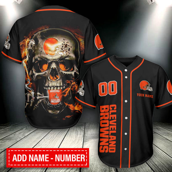 Cleveland Browns Personalized Baseball Jersey 024