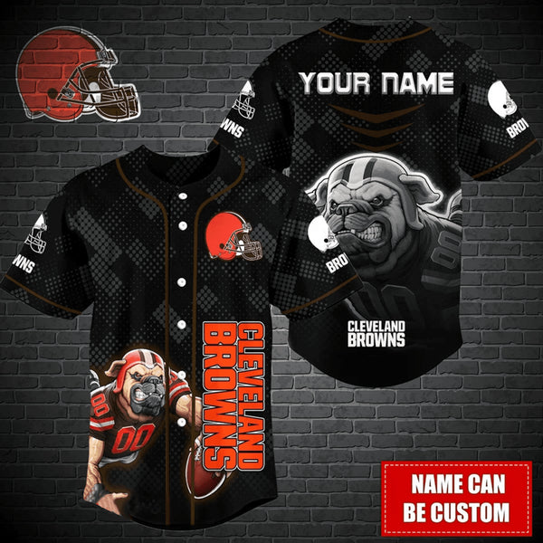 Cleveland Browns Personalized Baseball Jersey 021