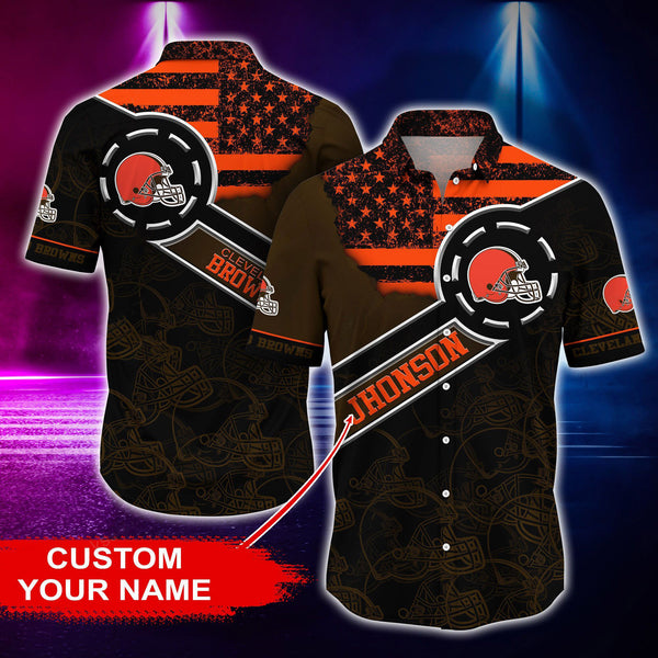 Cleveland Browns 2 (16) Personalized Hawaiian Button down shirt