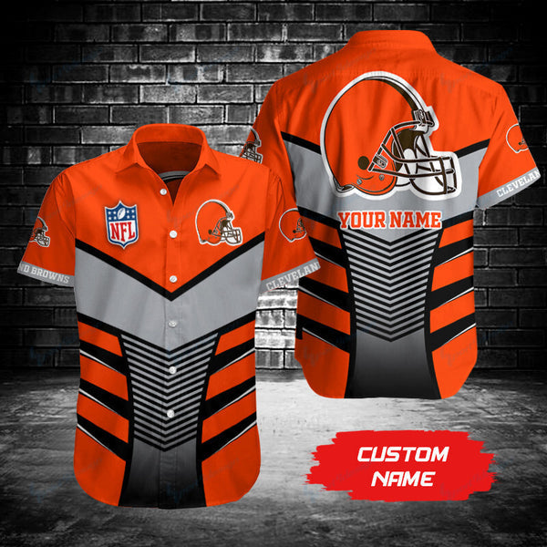 Cleveland Browns 2 (17) Personalized Hawaiian Button down shirt
