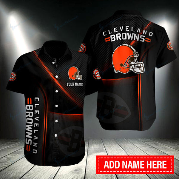 Cleveland Browns 2 (18) Personalized Hawaiian Button down shirt