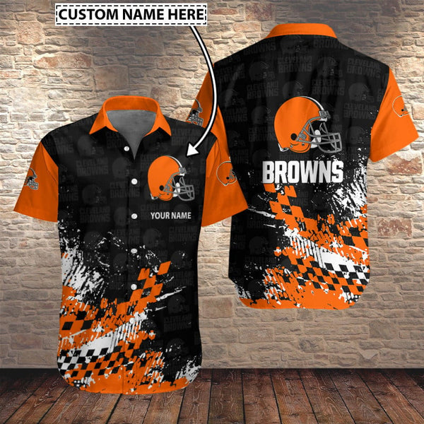 Cleveland Browns 2 (20) Personalized Hawaiian Button down shirt