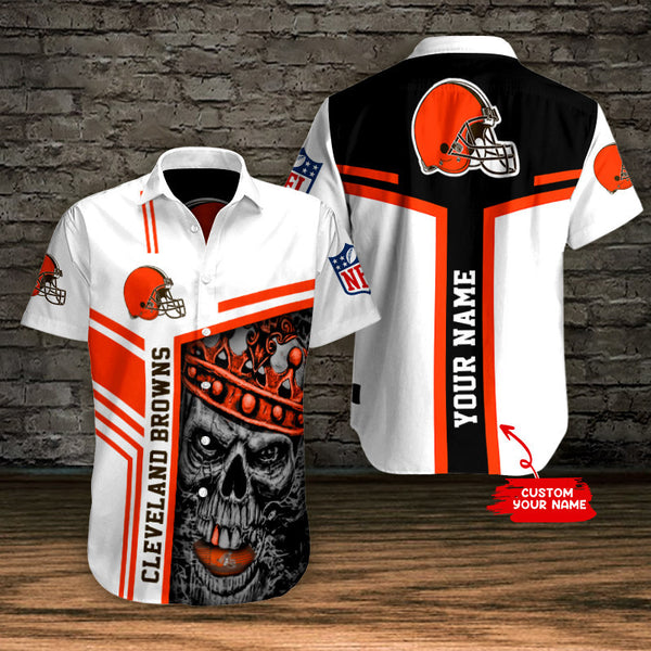 Cleveland Browns 2 (21) Personalized Hawaiian Button down shirt