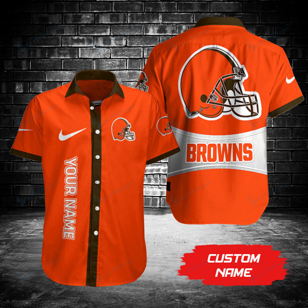Cleveland Browns 2 (22) Personalized Hawaiian Button down shirt