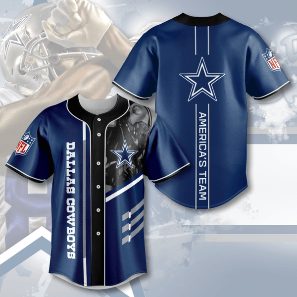 Dallas Cowboys Personalized Baseball Jersey 025