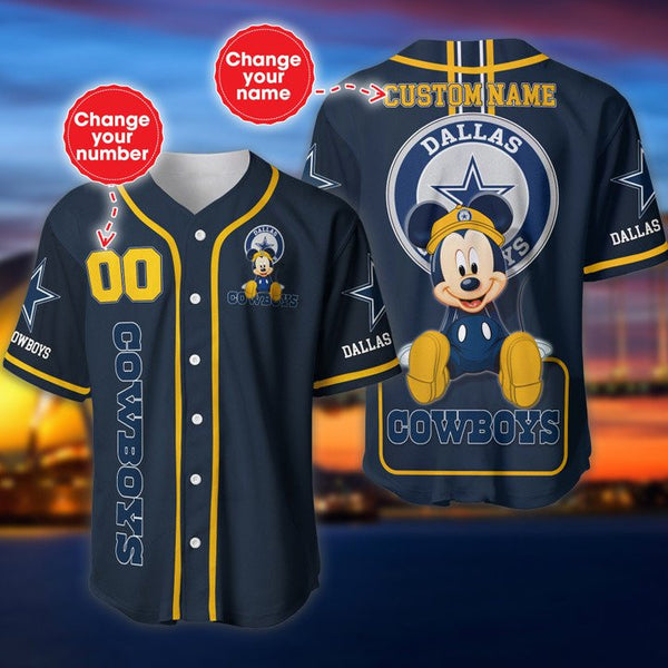 Dallas Cowboys Personalized Baseball Jersey 036