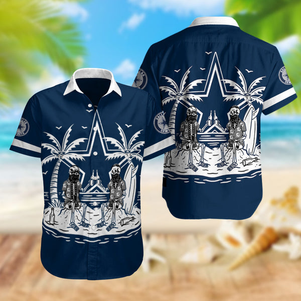 Dallas Cowboys 2(81) Personalized Hawaiian Button down shirt